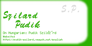 szilard pudik business card